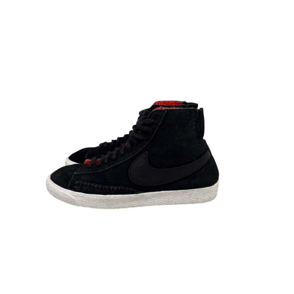 Nike Shoes Nike Blazer Mid Premium Black Suede Red Lined Size Women's 7